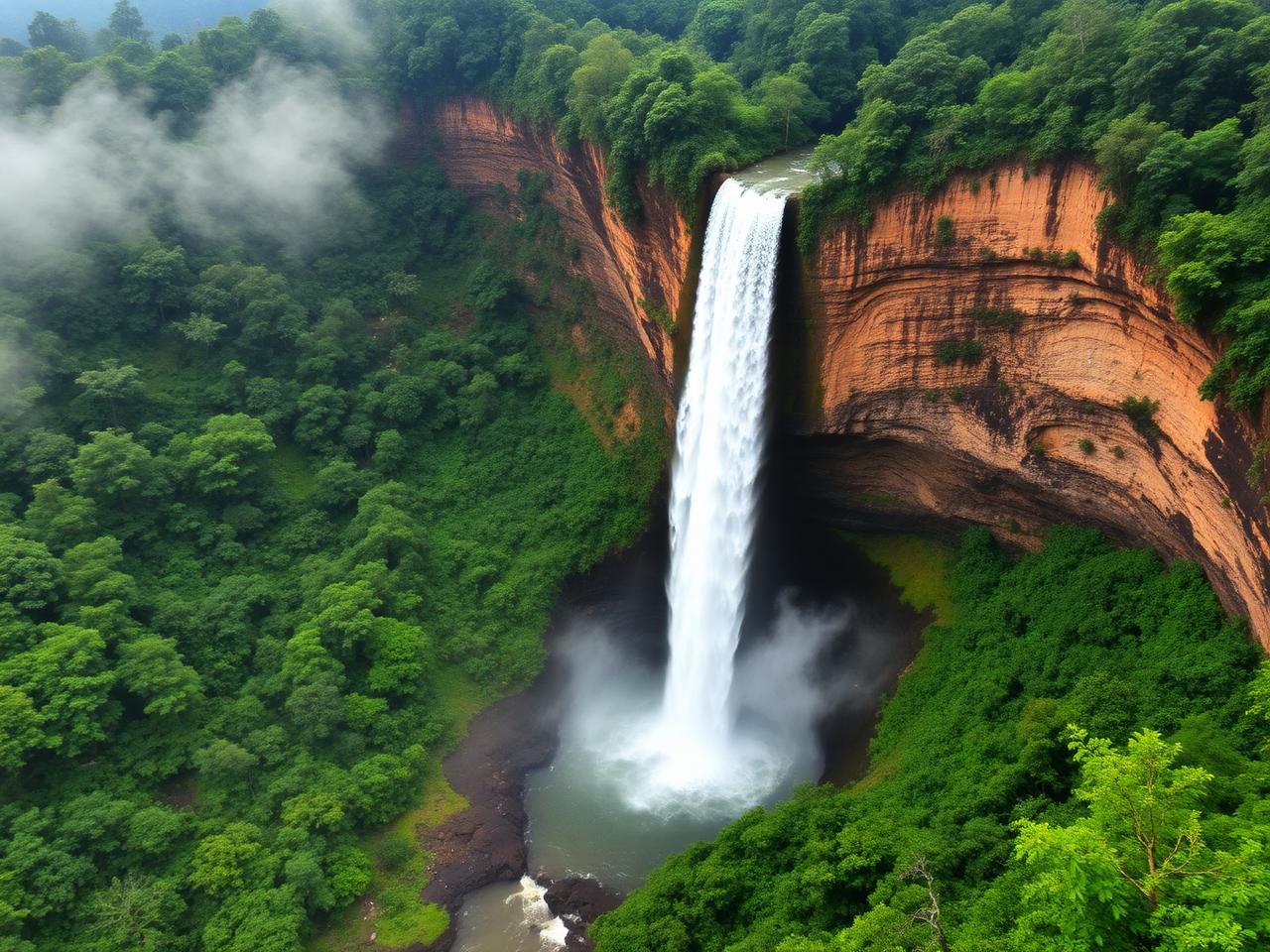 Duduma Falls in full monsoon flow